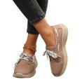 thumbnail image 5 of Willtoo Women's Low Top Canvas Shoes Lace Up Sneakers Lightweight Casual Walking Shoes Comfortable Soft Sole Non Slip Orthopedic Sneakers, 5 of 8