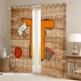 thumbnail image 2 of Homewish Initial T Letter Black Out Curtains for Teen, Basketball Sports Lover Curtains Pack of 2 (42x63 Each), Cartoon Ball Player Bedroom Curtains, Blackout Curtains Decor, 2 of 6