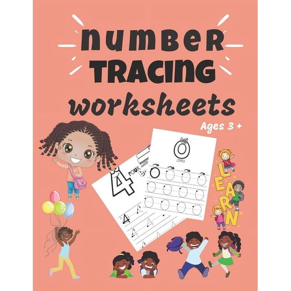 number tracing worksheets Ages 3 : trace numbers practice workbook for preschoolers, kindergarten and kids ages 3-5,100 , (Paperback)