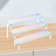 thumbnail image 1 of Acrylic Riser Display Shelf Collectibles Display Stand for Buffets Organizer three layer, 1 of 10