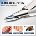 thumbnail image 3 of Nailpro Guard Clippers, Toenail Clippers for Thick & Ingrown Nails - Fixed 30° Ultra-Sharp Stainless Steel, Non-Slip Handle (Seniors & Adults) (White), 3 of 8