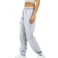 thumbnail image 5 of Christmas Winter Cotton Full-Length Oversized Athletic Yoga Sweatpants for Women Gray Activewear Solid Color Women's Thin High Waisted Loose Comfortable Jogging Pants With Pockets Casual M, 5 of 7