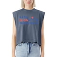 thumbnail image 2 of EcoLoom Life Is An Adventure Transparent Cap Sleeve Muscle Crop Shirt Women Sleeveless Baby Tee, 2 of 5