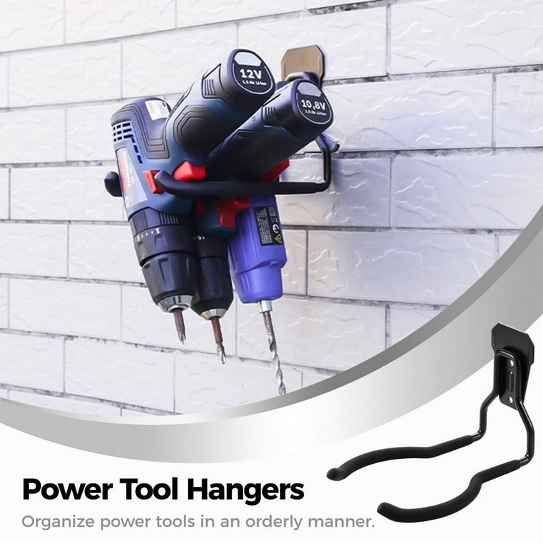 2PCS Garden Power Tool Hangers Weed Eater Hangers with Screws String Trimmer Racks Lawnmower Wall Hangers Garage Wall Hooks Garage Tool