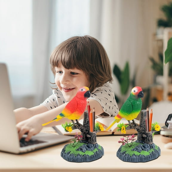 Oefntac Toys for Boys 4-6 Battery Operated Birds Toys Simulated Induction Sound Control Voice-Activated Talking Parrots Moving Pet