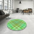 thumbnail image 4 of Ahgly Company Machine Washable Indoor Square Transitional Green Area Rugs, 5' Square, 4 of 7