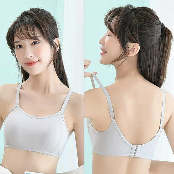 Piuwrlz Big Girls Chest Underwear Teen Kids Breathable Bra Bralette Sports Bras Gray Size 2XL