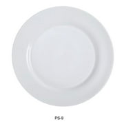 Yanco PS-9 9.5 in. Porcelain Dinner Plate, Bone White - Pack of 24
