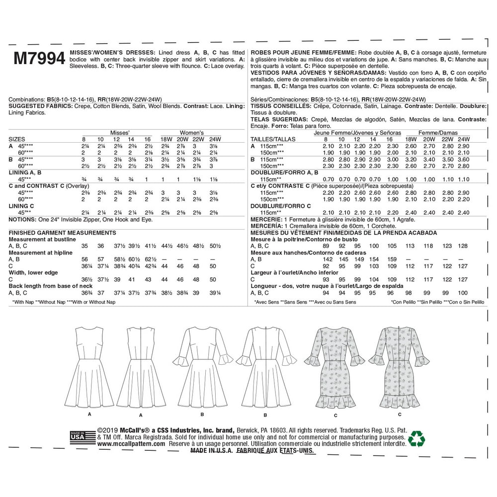 McCall's Pattern Learn to Sew for Fun, Misses'/Women's Dresses Sizes