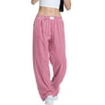 thumbnail image 3 of Womens Striped Gingham Pajama Lounge Boxer Pants Cute Comfy Bottoms with Pockets Fall Y2K Outfits Red M, 3 of 9