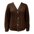 thumbnail image 3 of Cardigan Sweaters for Women 2025 Long Sleeve V-Neck Button Down Knitted Sweater Jacket Coat Womens Cardigan Sweaters, 3 of 5