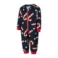 thumbnail image 2 of Eyicmarn Family Matching Christmas Jumpsuit Deer Pajamas Candy Cane Print Holiday Pajamas Sleepwear Dad Mom Kids PJs, 2 of 9
