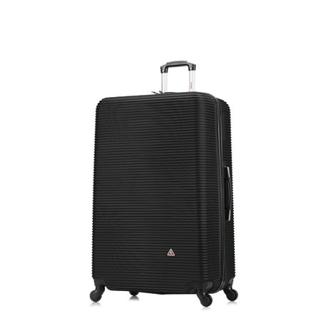 InUSA Royal 32" Hardside Lightweight Luggage with Spinner Wheels, Handle, and Trolley, Black