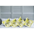 thumbnail image 2 of Ambesonne Adventure Throw Pillow Cover 4 Pack, World Map Airplane, 18", Yellow Black, 2 of 7