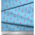 thumbnail image 3 of Soimoi Viscose Chiffon Fabric Dot & Light House Shirting Print Fabric by The Yard 42 Inch Wide, 3 of 3