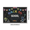 thumbnail image 1 of Colorful Chalkboard Back To School Banner Classroom Robot Educational for School Event Classroom Decor Kids, 1 of 4