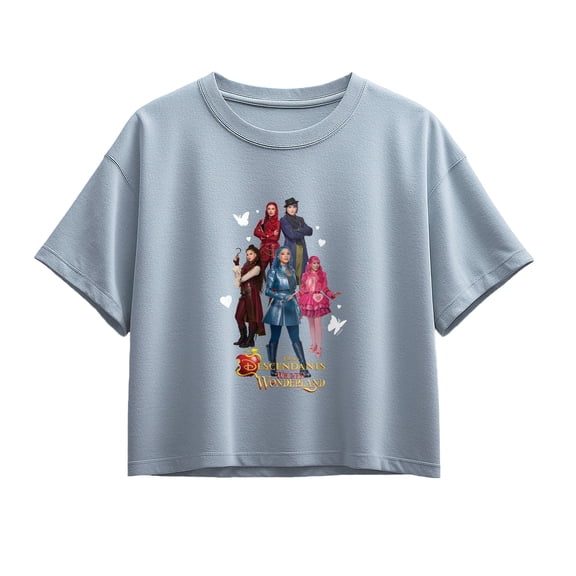 Descendants: Wicked Wonderland - Character Collage Short Sleeve Boxy Graphic T-Shirt