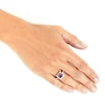 thumbnail image 3 of ELYA Jewelry Women's Cushion-Cut Purple Cubic Zirconia Sterling Silver Ring, 3 of 4