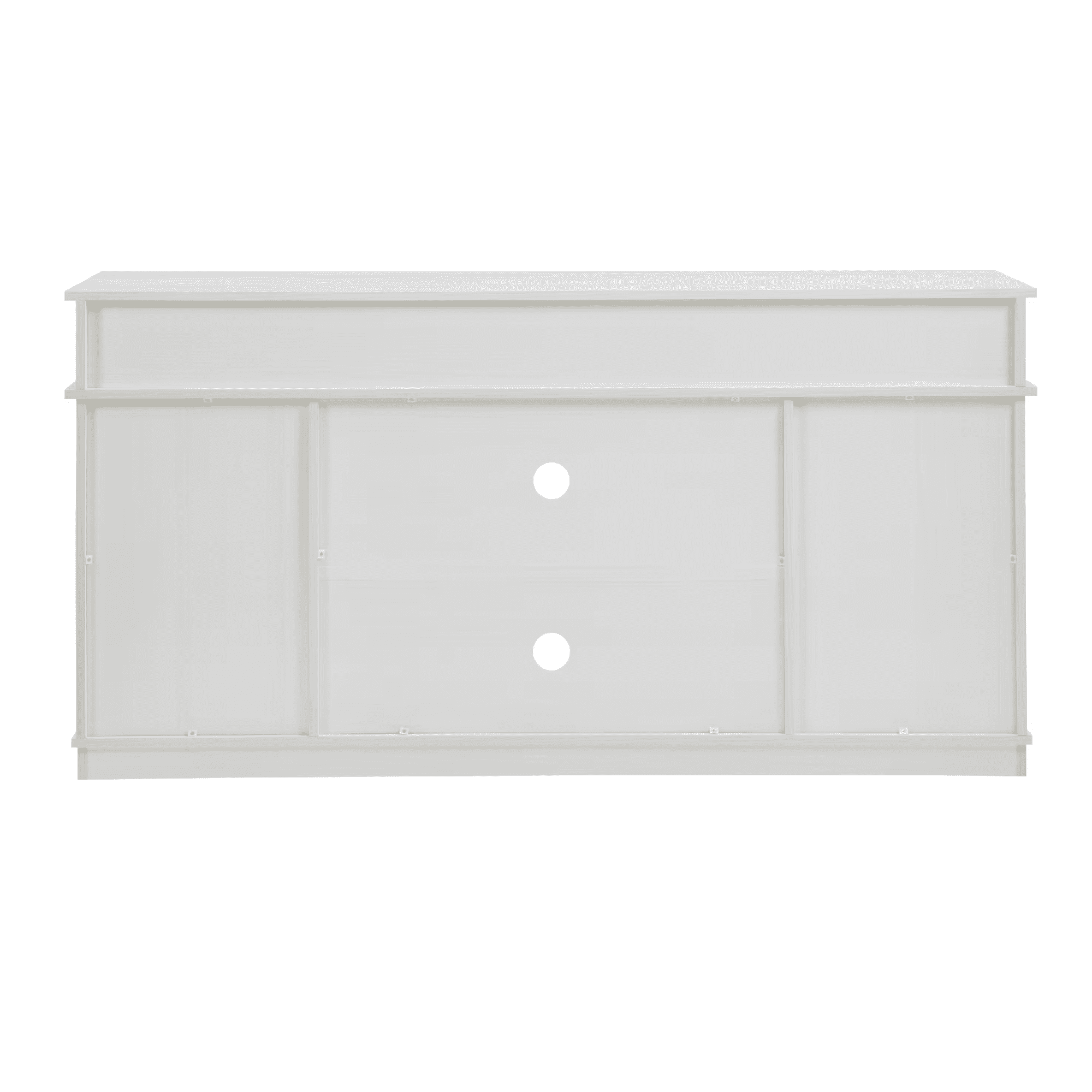 Aukfa Farmhouse Sliding Barn Door TV Stand for TVs Up to 65",Storage Cabinet Table,White