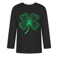 thumbnail image 3 of Wancir Chemises pour Hommes en Liquidation Imprimé de la Saint-Patrick Col Rond Mode Décontractée Manches Courtes Trois-Quarts, 3 of 4