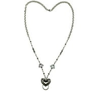 Rhodium Hearts and Scrolls Eyeglass Holder, 30"
