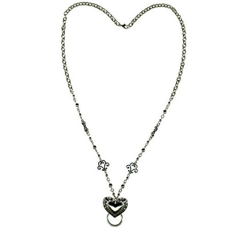 Rhodium Hearts and Scrolls Eyeglass Holder, 30"