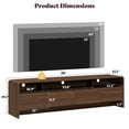 thumbnail image 3 of Papajet 70" Modern TV Stand for TVs Up to 80", Wood TV Console with Curved Profile Design & 2 Storage Cabinets for Living Room, Brown, 3 of 9