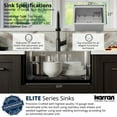 thumbnail image 3 of Karran  Top Mount Stainless Steel 25 in. 16-Gauge Drop-In Single Bowl Kitchen Sink Kit, 3 of 5