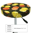 thumbnail image 4 of Lsque Orange Lemon Round Bar chair cushion covers Velvet Fabric Premium Comfort Protects from Scratches and Stains for 14-17 Inch Chair- 14 inch, 4 of 7