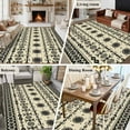 thumbnail image 6 of Black Khaki Boho Area Rugs Collection 8'x10', Vintage Ethnic Tribe Abstract Art Retro Non Slip Indoor Rectangle Throw Runner Rug Floor Mat Carpet for Living Room Dining Table Bedroom Nursery, 6 of 9