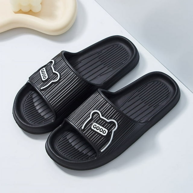 1 Pair Of Letter & Cartoon Pattern EVA Slippers