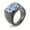 Black blue pattern, variant on Stainless Steel Black Agate Casting Ring