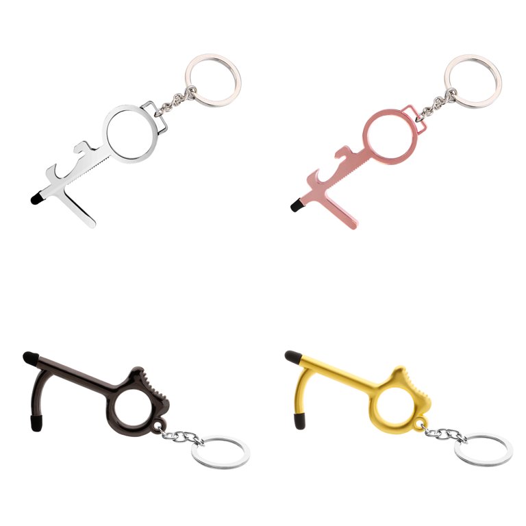 No Touch Door Opener Tool With Stylus Tips Edc Touchless Keychain Button Pusher Bottle Cap Opener Multifunctional Hand Tools For Public Doors Handles Touchscreen Elevators Keypads Atm Pack Of 4 Walmart Com