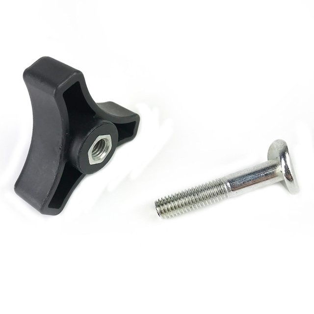 Cortacésped Triángulo de plástico Manija Perilla Tuerca Tornillo Perno Kit Herramienta Accesorio de fijación LingWen 8390606086075