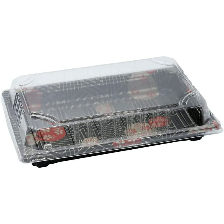 Sushi Container w/Lid (6.5x4.5x0.6 in) (500 Sets)
