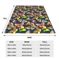 thumbnail image 3 of Honeii Butterfly Wild Insect Print Fleece Blanket - Throw Blanket for Bed, Sofa, Couch, Camping, and Travel , Microplush Ultra Soft Warm Blanket-60"x50", 3 of 7
