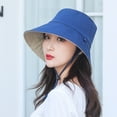 thumbnail image 4 of Summer Sun Hats, Women Fisherman Hat Round Shape Flat Top Solid Color Cap, 4 of 8
