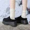 thumbnail image 5 of Slippers for Women,Cozy Thick Soled ’s Slippers For Warm Indoor Outdoor Wear Lined Casual On For Relaxed Home Lounging And Louder Comfort,Womens Slippers,Black,6.5, 5 of 9