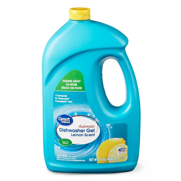 Great Value Automatic Dishwasher Gel Lemon Scent 75 Oz Walmart Com Walmart Com