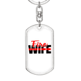 thumbnail image 5 of Fire Wife Stainless Steel or 18k Gold Premium Swivel Dog Tag Keychain, 5 of 10