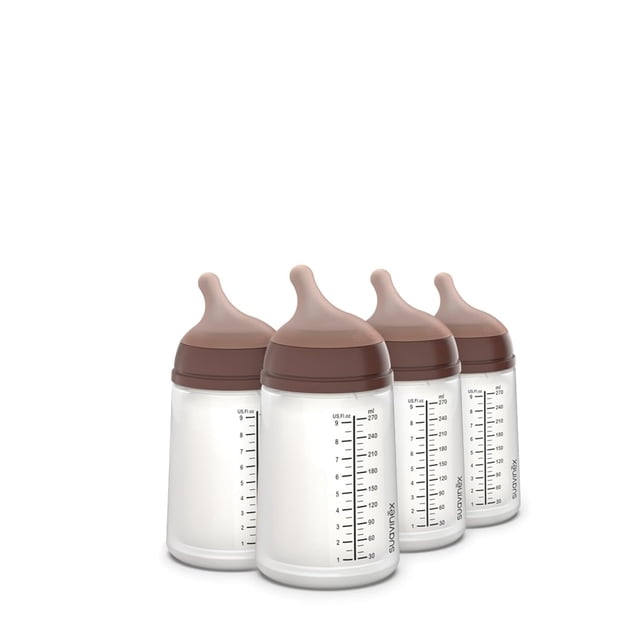 Suavinex Zero Zero - Biberón anticólico, minimiza el rechazo del biberón y la confusión de los pezones, perfecto para lactancia, flujo adaptable, paquete de