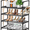 Black(W:23.6 inch), variant on 5 Tiers Shoe Rack with Hook, Stackable Shoe Organizer Storage for Shoe and Boot, Shoe Shelf for Closet, Entryway, Dorm, Garage