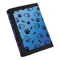 thumbnail image 2 of Chririnla Trifold Card Wallet Paw Print Heart Bone Pattern Foldable Small Wallet for Outdoor, Polyester Slim Children's Wallet, 2 of 6