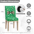 thumbnail image 7 of Green Bow Candy Cane Christmas Chair Covers Set of 6 Removable Washable Stretchable Kitchen Chair Covers for Dining Room Parsons Chairs Slipcover for Xmas Restaurant Farmhouse Hotel Home, 7 of 7
