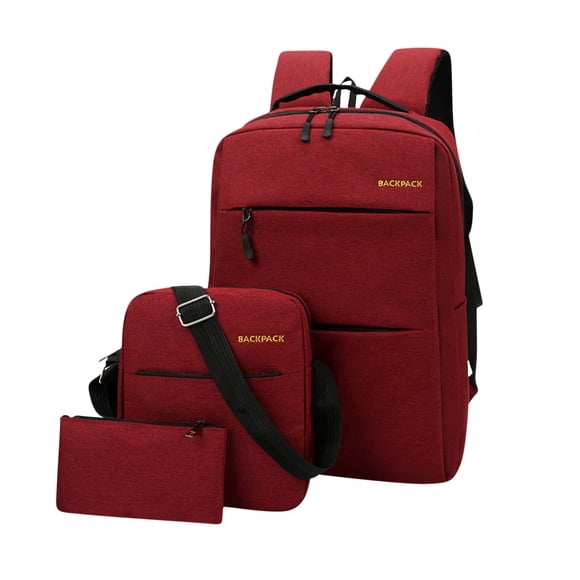 Yhmxh Organizadores y almacenamiento Mochila de viaje para portátil grande para mujer y hombre, mochila de viaje de 17 pulgadas, mochila de negocios con monedero, bolso universitario de tres piezas