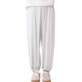 thumbnail image 2 of PMVFHDE Girls Pants Kids' Loose Solid Color Jogging Slacks 3 12 Years Old White,12-13 Years, 2 of 4