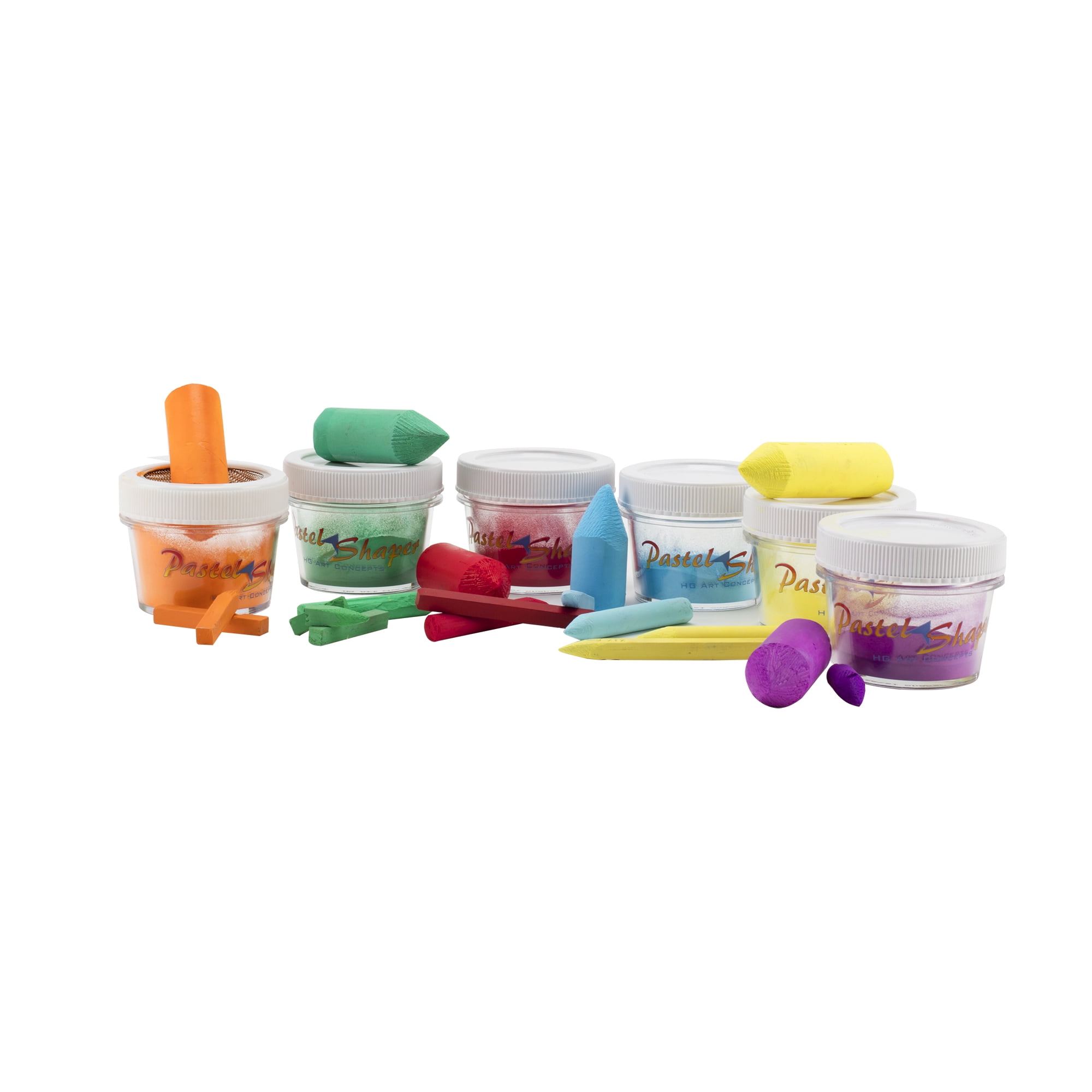 Pastel Sharpener & Shaper With Storage Jar Shapes Soft Pastels To A Point Or Shape - Complete Set With Wire Brush, Mesh Funnel & Storage Jars