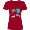 thumbnail image 3 of Inktastic Every Day is Earth Day Women's V-Neck T-Shirt, 3 of 5
