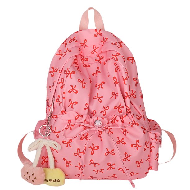Mochila Bandolera para Mujer Lazos Nylon Viajes Escuela
