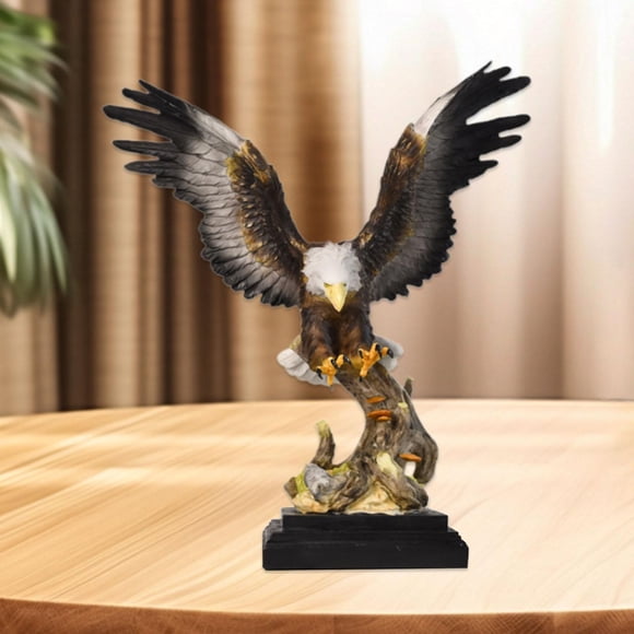 Elodie Bird Resin Sculpture Desk Figurine Modern Ornaments Collectible Eagle Statue Flying38.5x15.5x42cm
